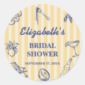 ラ・ドルチェ・ヴィタ レモン イタリアン ブライダルシャワー ラウンドシール (正面)