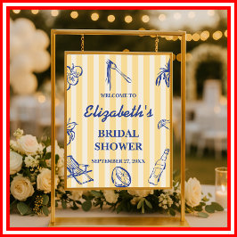 ラ・ドルチェ・ヴィタ レモン イタリアン ブライダル シャワー ウェルカム ポスター