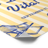 ラ・ドルチェ・ヴィタ レモン イタリアン ブライダル シャワー ウェルカム ポスター (角)