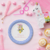 ラ・ドルチェ・ヴィタ レモン ピンク ボウ ブライダル シャワー ペーパープレート (パーティー)