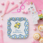 ラ・ドルチェ・ヴィタ レモン ブライダルシャワー ペーパープレート (パーティー)