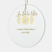 ラ・ドルチェ・ヴィータ イエロー レモン ブライダル シャワー パステル ボ セラミックオーナメント (左)