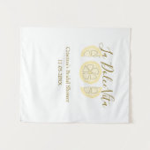 ラ・ドルチェ・ヴィータ イエロー レモン ブライダル シャワー パステル ボ タペストリー (正面(横))