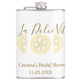 ラ・ドルチェ・ヴィータ イエロー レモン ブライダル シャワー パステル ボ フラスク