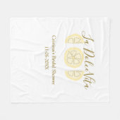 ラ・ドルチェ・ヴィータ イエロー レモン ブライダル シャワー パステル ボ フリースブランケット (正面(横))