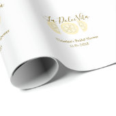 ラ・ドルチェ・ヴィータ イエロー レモン ブライダル シャワー パステル ボ ラッピングペーパー (ロールコーナー)