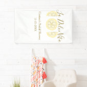 ラ・ドルチェ・ヴィータ イエロー レモン ブライダル シャワー パステル ボ 横断幕 (インサイチュ)