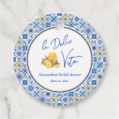 ラ・ドルチェ・ヴィータ イタリアンサマー ブライダルシャワー フェイバータグ (正面)