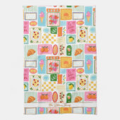 ラ・ドルチェ・ヴィータ イタリアン フレンチ パターン カラフル キッチンタオル (縦)