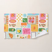 ラ・ドルチェ・ヴィータ イタリアン フレンチ パターン カラフル バスタオルセット (ハンドタオル)