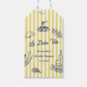 ラ・ドルチェ・ヴィータ イタリアン ブライズシャワー パーティ ギフトタグ (正面)