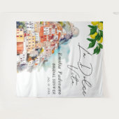 ラ・ドルチェ・ヴィータ イタリアン ブライダルシャワー バックドロップ タペストリー (正面(横))