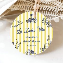ラ・ドルチェ・ヴィータ イタリアン ブライダルシャワー パーティー フェイバータグ