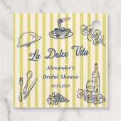 ラ・ドルチェ・ヴィータ イタリアン ブライダルシャワー パーティー フェイバータグ (裏面)