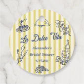 ラ・ドルチェ・ヴィータ イタリアン ブライダル シャワー パーティー フェイバータグ (裏面)