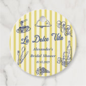 ラ・ドルチェ・ヴィータ イタリアン ブライダル シャワー パーティー フェイバータグ (正面)
