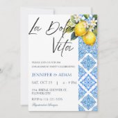 ラ・ドルチェ・ヴィータ イタリアン・メディテレーニアンエンゲージメント 招待状 (正面)