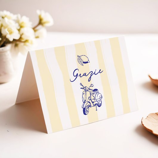 ラ・ドルチェ・ヴィータ イタリアン レモン イエロー ブライズシャワー サンキューカード