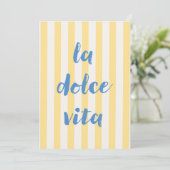 ラ・ドルチェ・ヴィータ イタリア語 引用 招待 ポストカード (スタンド正面)