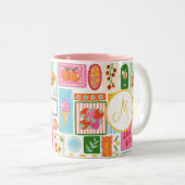 ラ・ドルチェ・ヴィータ イタリア フランス カラフル オーダーメイド ツートーンマグカップ (正面右)