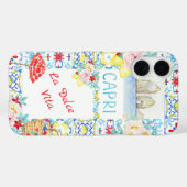 ラ・ドルチェ・ヴィータ カプリ ブルー タイル イタリア Case-Mate iPhoneケース (裏面 (横))
