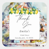 ラ・ドルチェ・ヴィータ サマー イタリアン ブライダル シャワー スクエアシール (正面)