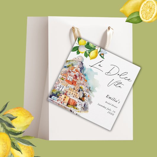 ラ・ドルチェ・ヴィータ サマー イタリアン ブライダル シャワー フェイバータグ