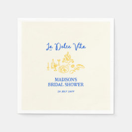 ラ・ドルチェ・ヴィータ ハンドドローンブライダルシャワー スタンダードカクテルナプキン