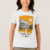 ラ・ドルチェ・ヴィータ - ポスターアート トライブレンドＴシャツ (正面)