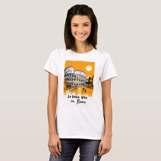 ラ・ドルチェ・ヴィータ - ポスターアート Tシャツ (正面フル)
