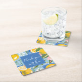 ラ・ドルチェ・ヴィータ メディテレニアン サマー ブライダル シャワー スクエアペーパーコースター (インサイチュ)