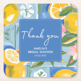 ラ・ドルチェ・ヴィータ メディテレーニアンの夏 ブライダルシャワー スクエアペーパーコースター