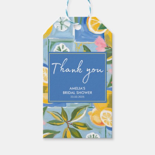 ラ・ドルチェ・ヴィータ メディテレーニアン サマー ブライダル シャワー ギフトタグ (正面)