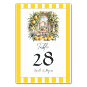 "ラ・ドルチェ・ヴィータ" レモン畑 イタリアンウェディング テーブルナンバー (裏面)