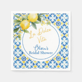 ラ・ドルチェ・ヴィータ レモン ブライダルシャワー スタンダードカクテルナプキン