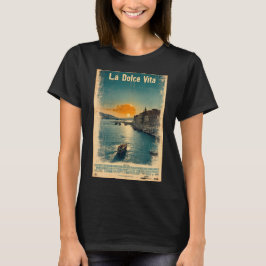 . ラ・ドルチェ・ヴィータ - 1960年代のポスターにインスパイア Tシャツ