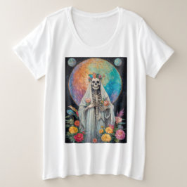 ラ・ニーニャ・ブランカ・サンタ・ムエルテ プラスサイズTシャツ