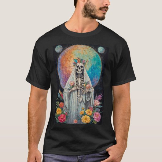 ラ・ニーニャ・ブランカ・サンタ・ムエルテ Tシャツ (正面)