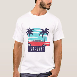 ラ・ハバナのTシャツ、キューバのシボレーヤシとサルサ。 Tシャツ