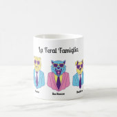 「ラ・フェラル・ファミリア」 – 動物のフルクルー コーヒーマグカップ (中央)