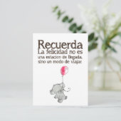 ラ・フェリシダード・ニングン・エス・ウナ・エスタシオン・レクエルダ ポストカード (スタンド正面)