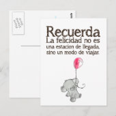 ラ・フェリシダード・ニングン・エス・ウナ・エスタシオン・レクエルダ ポストカード (正面/裏面)