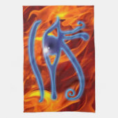 ラ&フレイムス古代エジプトのワジェットのシンボルの目 キッチンタオル (縦)