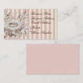 ラ・プティット・ファミリー（ピンクとクリームの背景） 名刺 (正面/裏面)