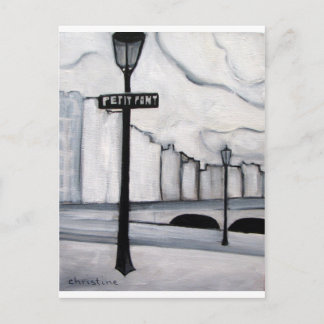 ラ・プティ・ポン、パリ フランス ポストカード