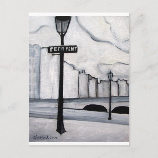 ラ・プティ・ポン、パリ フランス ポストカード (正面)