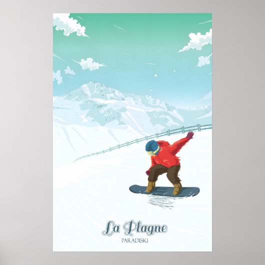 ラ・プラニュ雪上スキー旅行ポスター ポスター (正面)