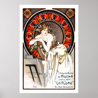 ラ・プリュム1896年広告ポスター印刷雑誌パリ ポスター