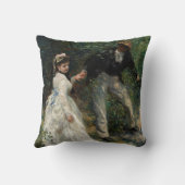 ラ・プロムナードルノアール印象派絵を描の芸術 クッション (裏面)