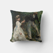 ラ・プロムナードルノアール印象派絵を描の芸術 クッション (正面)